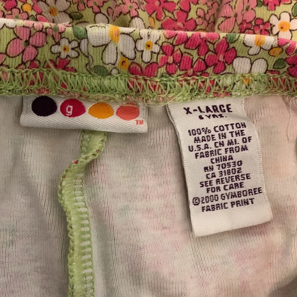 Vintage Gymboree Pink Floral Knit Shorts-Girl’s Size 6 Years Daisies Cotton